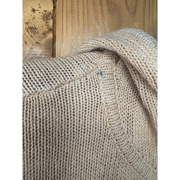 C & C California Beige and White Pullover Sweater – Size Large - Picture 3 of 6